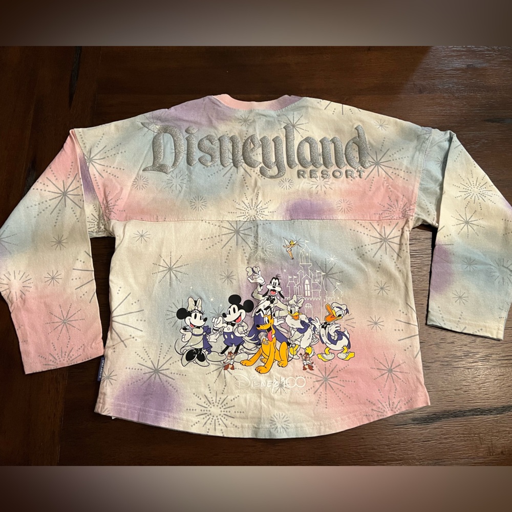 Girls Disney Spirit Jersey Size 10 12 100 year anniversary Kids Tie-Dye Shirt!
